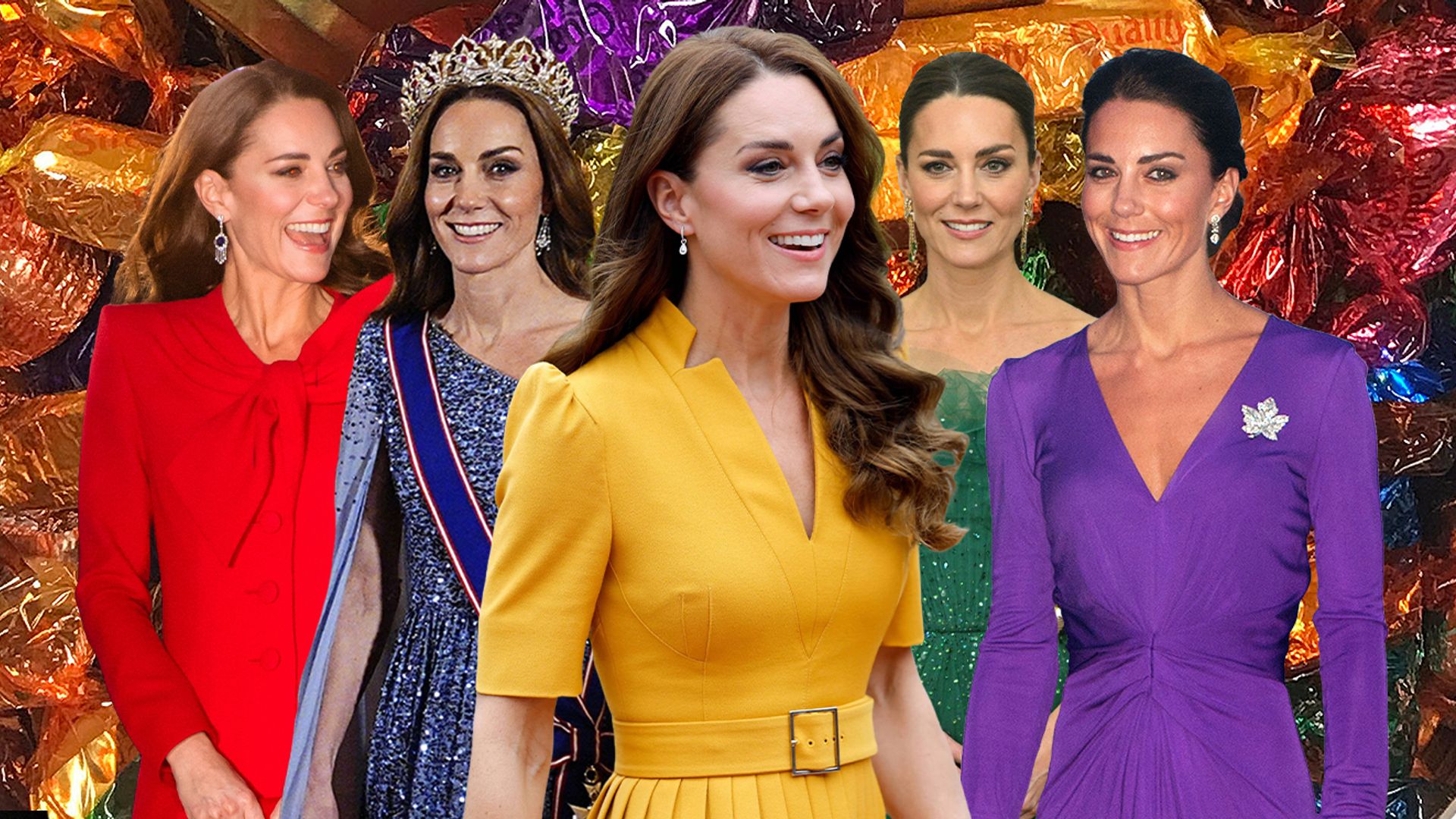 The Princess of Wales' 'Quality Street' dresses has Christmas style unwrapped